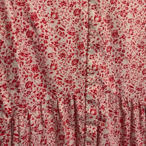 Tuckernuck Small Vermillion Ditsy Royal Shirt Dress Floral Boho Button Up - Picture 7 of 11